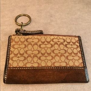 Brown Coach Mini Skinny ID Case